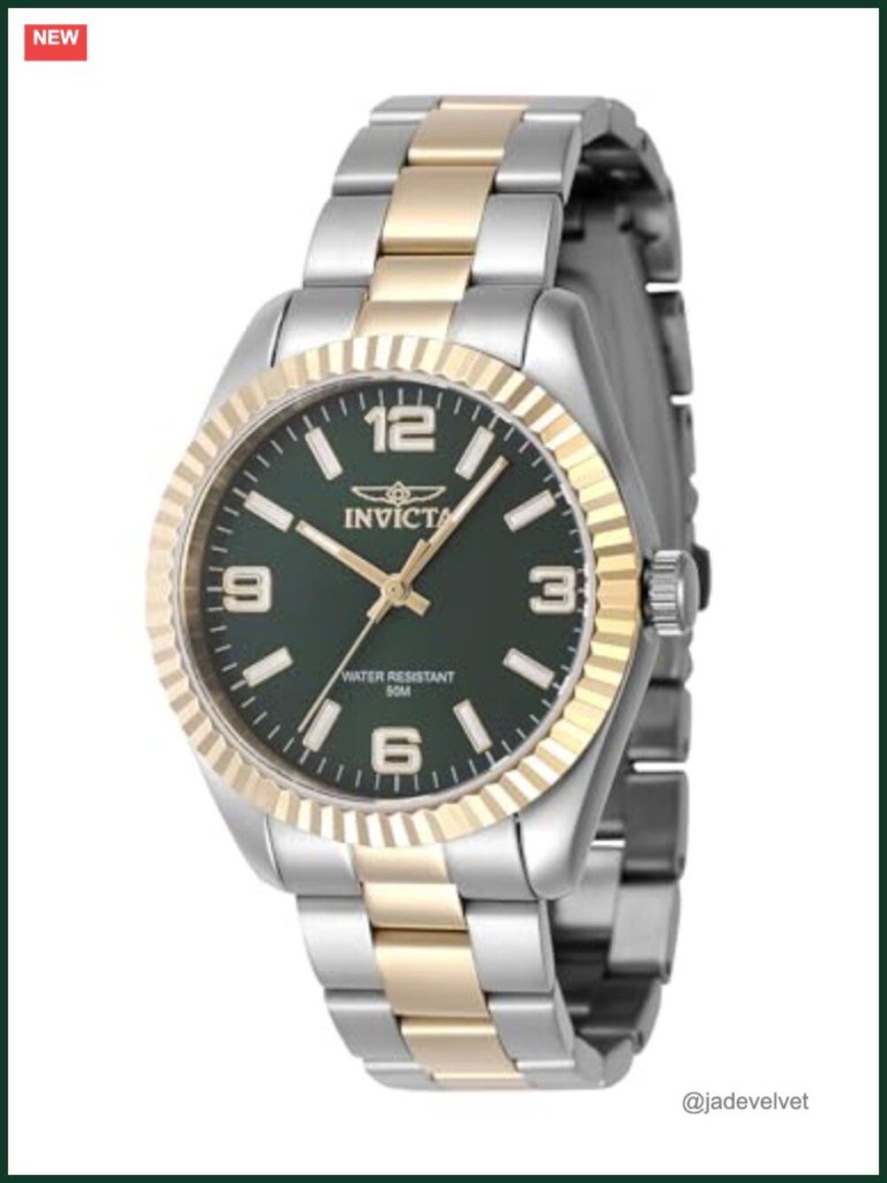 Invicta Specialty Quartz Analog Women's Watch with Foldover Clasp and 50m Water